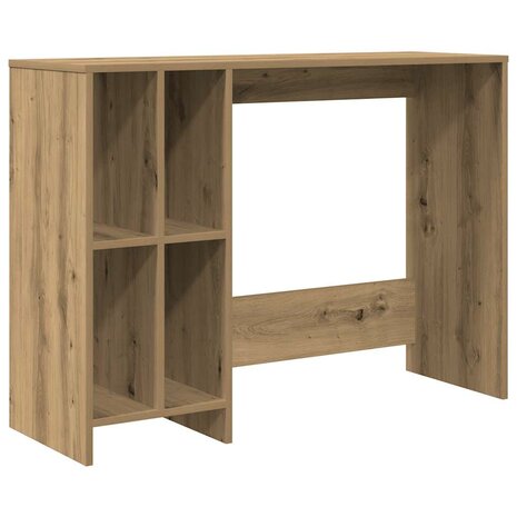Bureau 102,5x35x75 cm bewerkt hout artisanaal eikenkleur 2