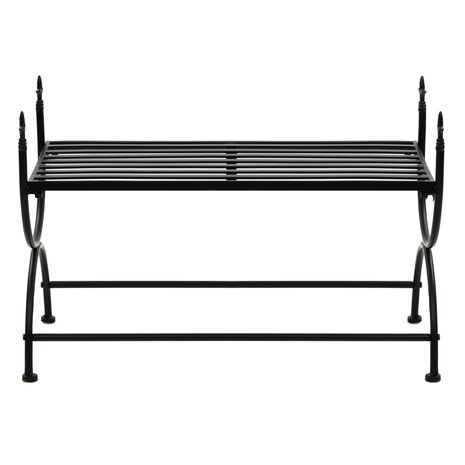 Bankje vintage stijl 83x42x55 cm metaal zwart 3