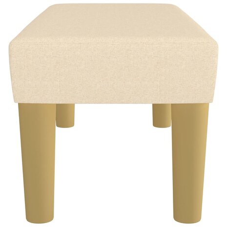 Bankje 70x30x30 cm stof crèmekleurig 4