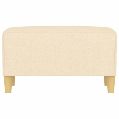 Bankje 70x35x41 cm stof crèmekleurig 3