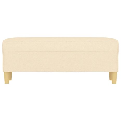 Bankje 100x35x41 cm stof crèmekleurig 3