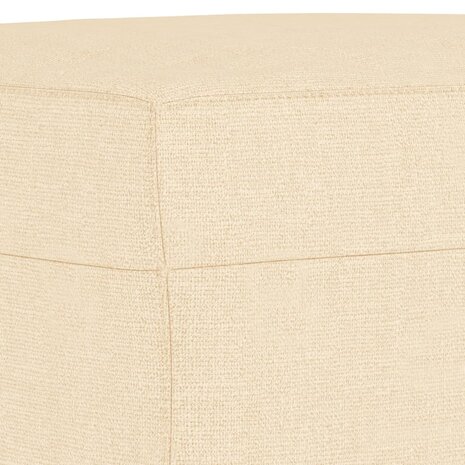 Bankje 100x35x41 cm stof crèmekleurig 5