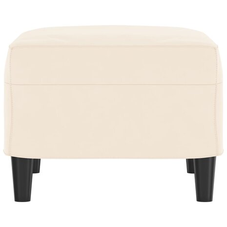 Bankje 70x35x41 cm fluweel crèmekleurig 4