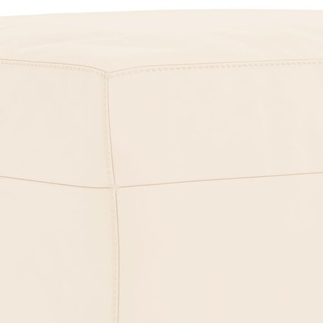 Bankje 70x35x41 cm fluweel crèmekleurig 5