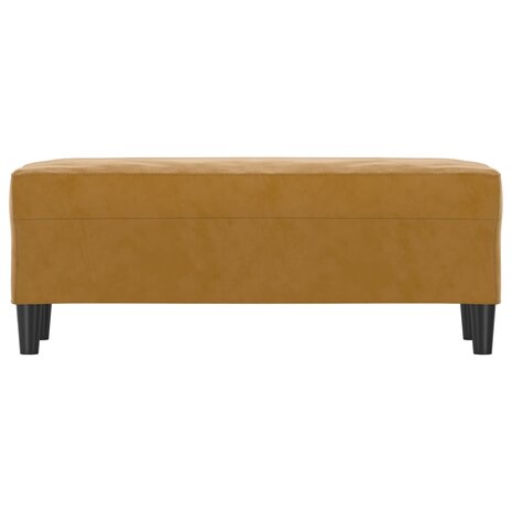 Bankje 100x35x41 cm fluweel bruin 3