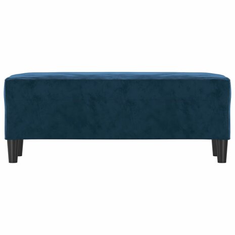 Bankje 100x35x41 cm fluweel blauw 3