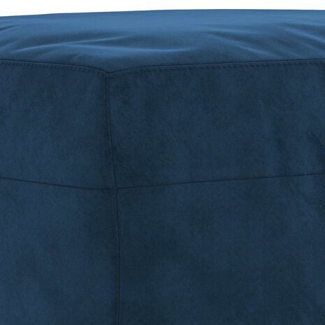 Bankje 100x35x41 cm fluweel blauw 5