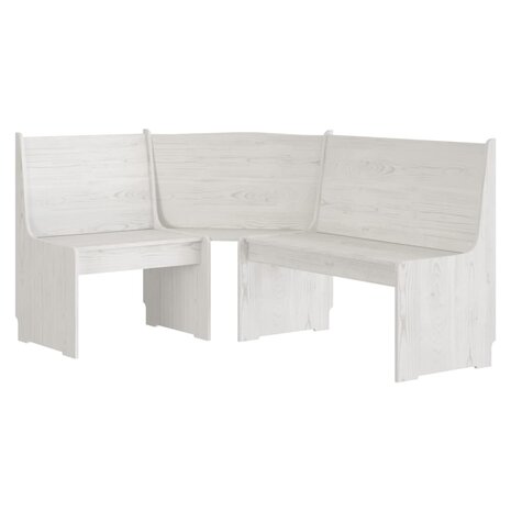 Hoekbank REINE 151 cm massief grenenhout wit 2