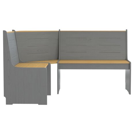 Hoekbank REINE 151 cm massief grenenhout honingbruin en grijs 3