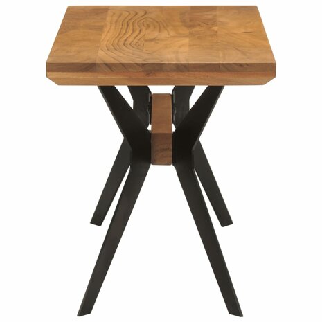 Eetkamerbank 110x40x46 cm massief acaciahout en staal 3