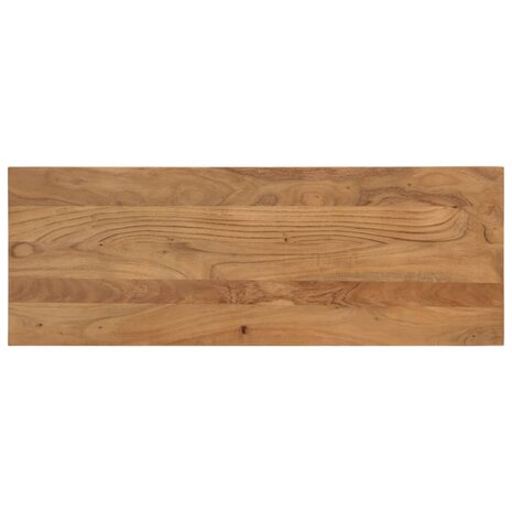 Eetkamerbank 110x40x46 cm massief acaciahout en staal 4