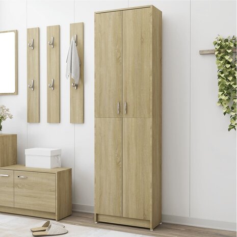 Gangkast 55x25x189 cm bewerkt hout sonoma eikenkleurig 1