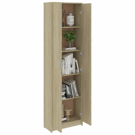 Gangkast 55x25x189 cm bewerkt hout sonoma eikenkleurig 5