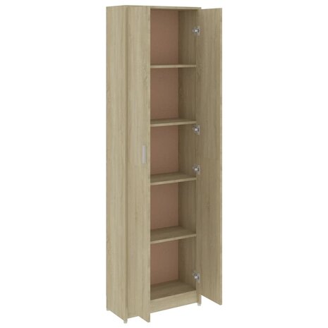 Gangkast 55x25x189 cm bewerkt hout sonoma eikenkleurig 6
