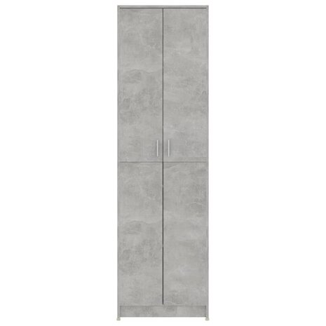Gangkast 55x25x189 cm bewerkt hout betongrijs 7