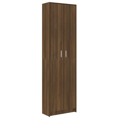 Gangkast 55x25x189 cm bewerkt hout bruin eikenkleur 2