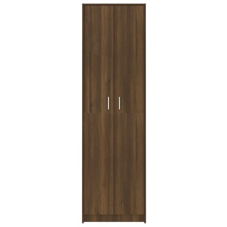 Gangkast 55x25x189 cm bewerkt hout bruin eikenkleur 7