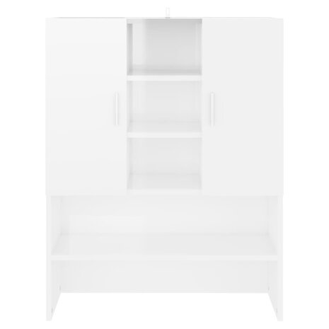 Wasmachinekast 70,5x25,5x90 cm hoogglans wit 3