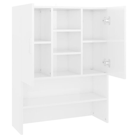 Wasmachinekast 70,5x25,5x90 cm hoogglans wit 5