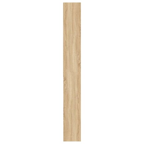 Wasmachinekast 64x24x190 cm wit en sonoma eikenkleurig 4