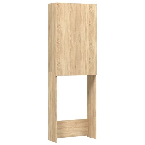 Wasmachinekast 64x25,5x190 cm sonoma eikenkleurig 2