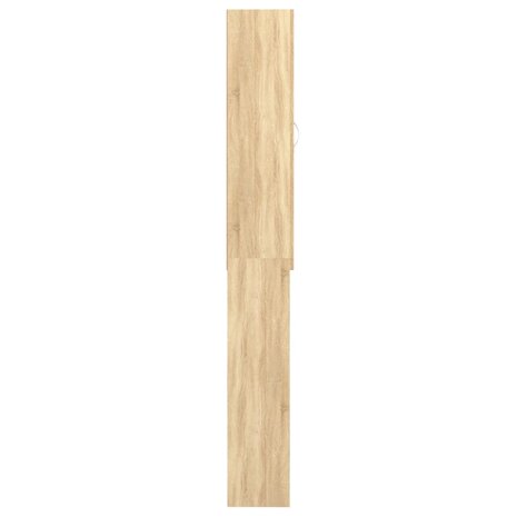 Wasmachinekast 64x25,5x190 cm sonoma eikenkleurig 4