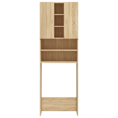 Wasmachinekast 64x25,5x190 cm sonoma eikenkleurig 3