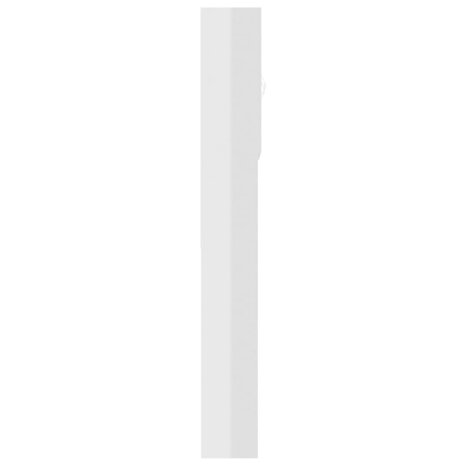 Wasmachinekast 64x25,5x190 cm hoogglans wit 4