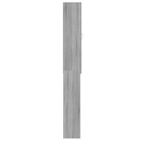 Wasmachinekast 64x25,5x190 cm grijs sonoma eikenkleurig 8