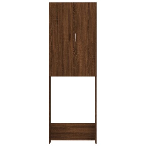 Wasmachinekast 64x25,5x190 cm bruin eikenkleur 6