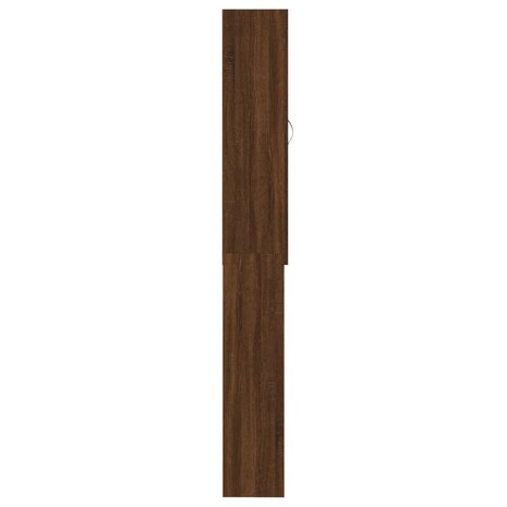 Wasmachinekast 64x25,5x190 cm bruin eikenkleur 8