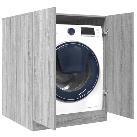 Wasmachinekast 71x71,5x91,5 cm grijs sonoma eikenkleurig 1