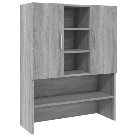 Wasmachinekast 70,5x25,5x90 cm grijs sonoma eikenkleurig 2