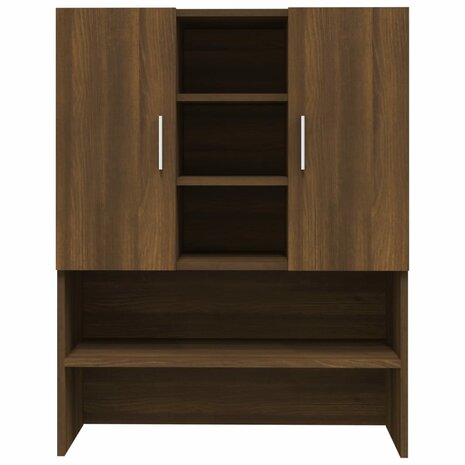 Wasmachinekast 70,5x25,5x90 cm bruin eikenkleur 6