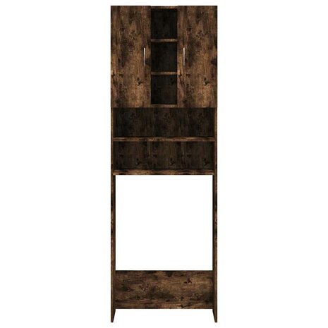 Wasmachinekast 64x25,5x190 cm gerookt eikenkleurig 6