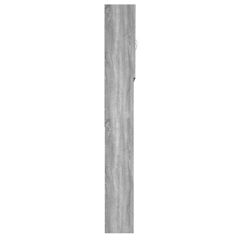 Wasmachinekast 64x25,5x190 cm grijs sonoma eikenkleurig 8
