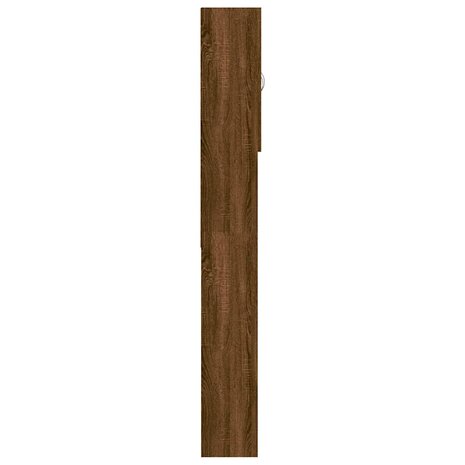 Wasmachinekast 64x25,5x190 cm bruin eikenkleur 8