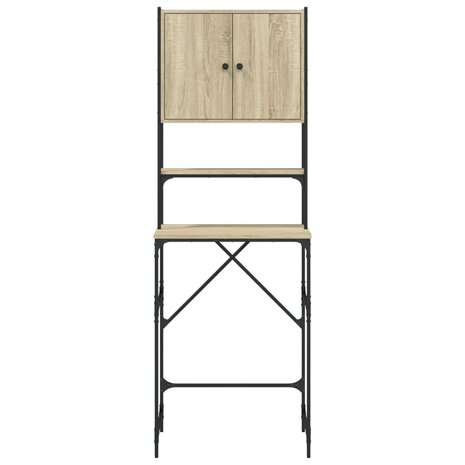 Wasmachinekast 68x48,5x194 cm sonoma eikenkleurig 8