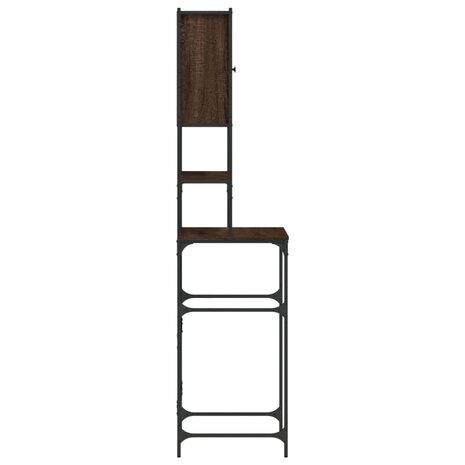 Wasmachinekast 68x48,5x194 cm bruin eikenkleur 9