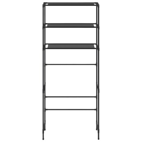 Opbergrek voor boven wasmachine 3-laags 69x28x169 cm zwart 3