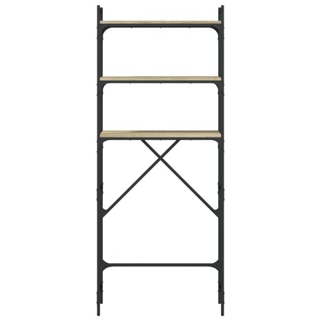 Wasmachinerek 67x25x163 cm bewerkt hout sonoma eikenkleurig 6
