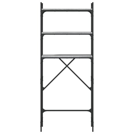 Wasmachinerek 67x25x163 cm bewerkt hout grijs sonoma 6