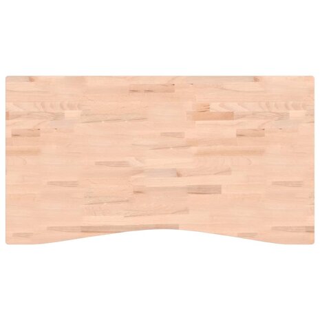Bureaublad 110x(55-60)x2,5 cm massief beukenhout 2