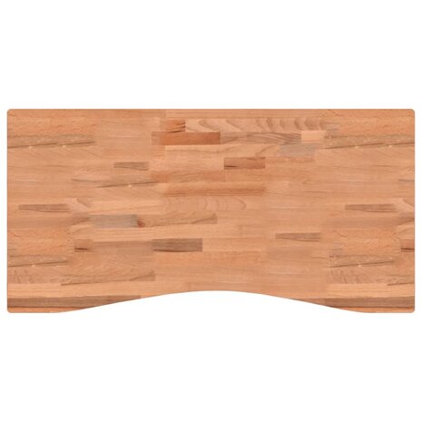 Bureaublad 100x(45-50)x2,5 cm massief beukenhout 2
