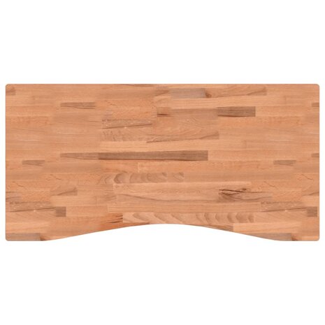 Bureaublad 100x(45-50)x4 cm massief beukenhout 2