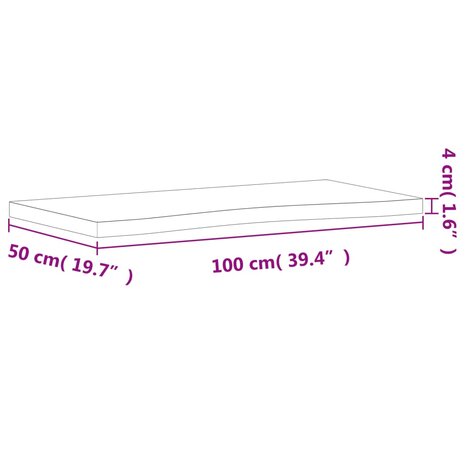 Bureaublad 100x(45-50)x4 cm massief beukenhout 8