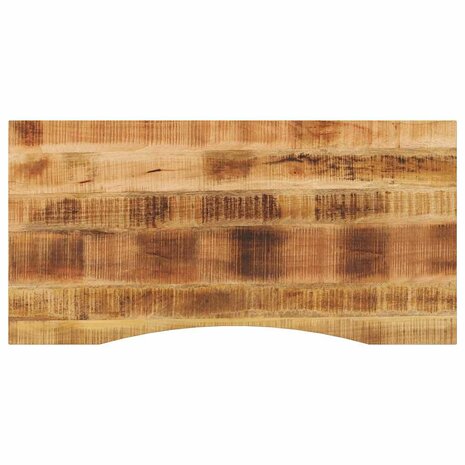 Bureaublad met ronding 110x50x2,5 cm massief ruw mangohout 1