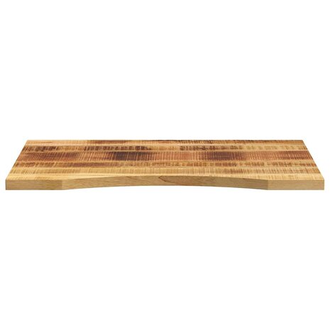 Bureaublad met ronding 80x60x2,5 cm massief ruw mangohout 3