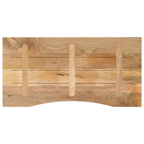 Bureaublad met ronding 110x50x2,5 cm massief ruw mangohout 5