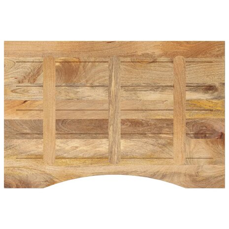 Bureaublad met ronding 80x60x2,5 cm massief ruw mangohout 5